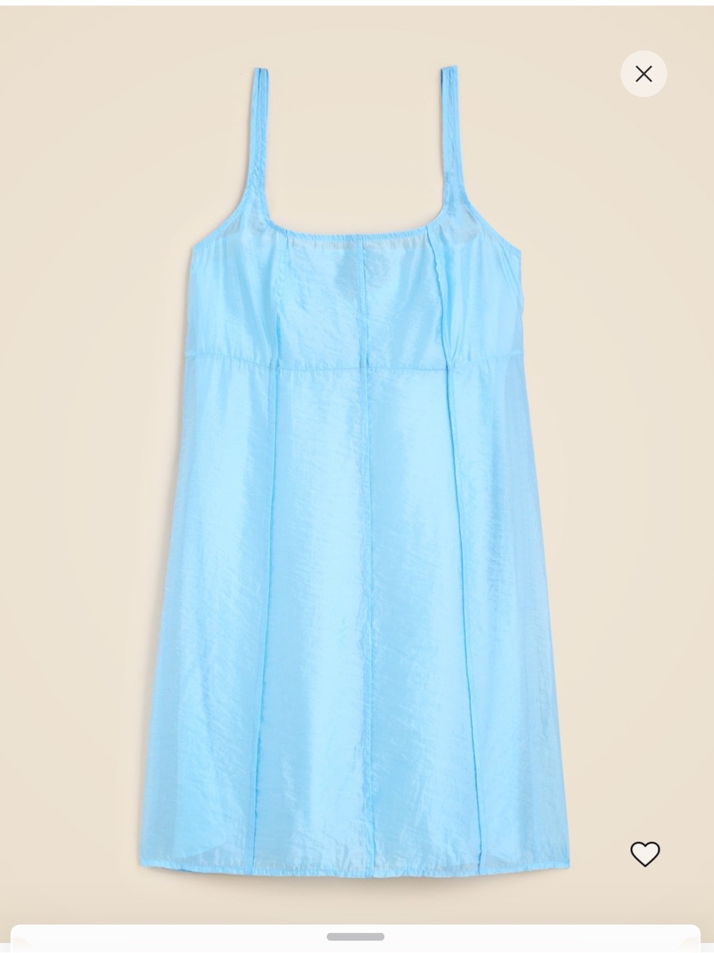 J. Crew Collection Light Blue Sheer Organza Slip Dress